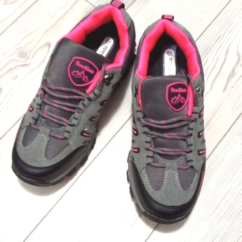 (41-3614) BomKinta Women’s Outdoor Trail Shoes Sz 42 (11.5)  Black/ Pink